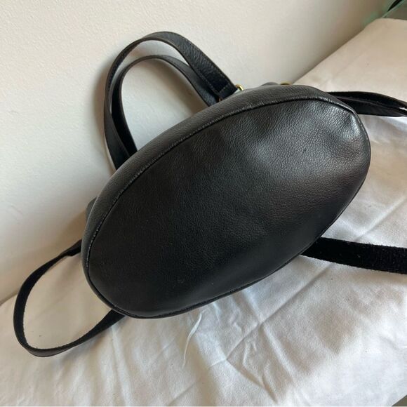 FOSSIL Black Leather Tote shoulder Bag crossbody Satchel Sydney Ryder Gemma Kyle - Picture 7 of 13